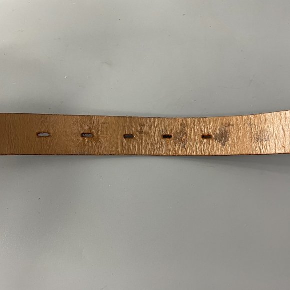 Vtg Hickok Custom-tailored Alligator Leather Belt with Gold 